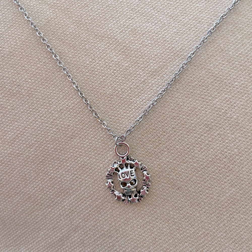 Skull, Love, and Stars Necklace Handmade - Picture 3 of 3